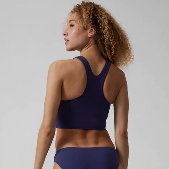 Athleta Conscious Crop Bikini Top D-DD size SP Dress Blue - Picture 6 of 6